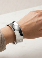 Silver Concave Hinged Kada