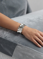 Wavy Silver Cuff Kada