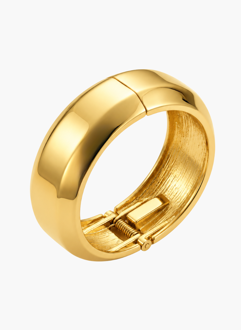 Gold Thick Hinge Kada