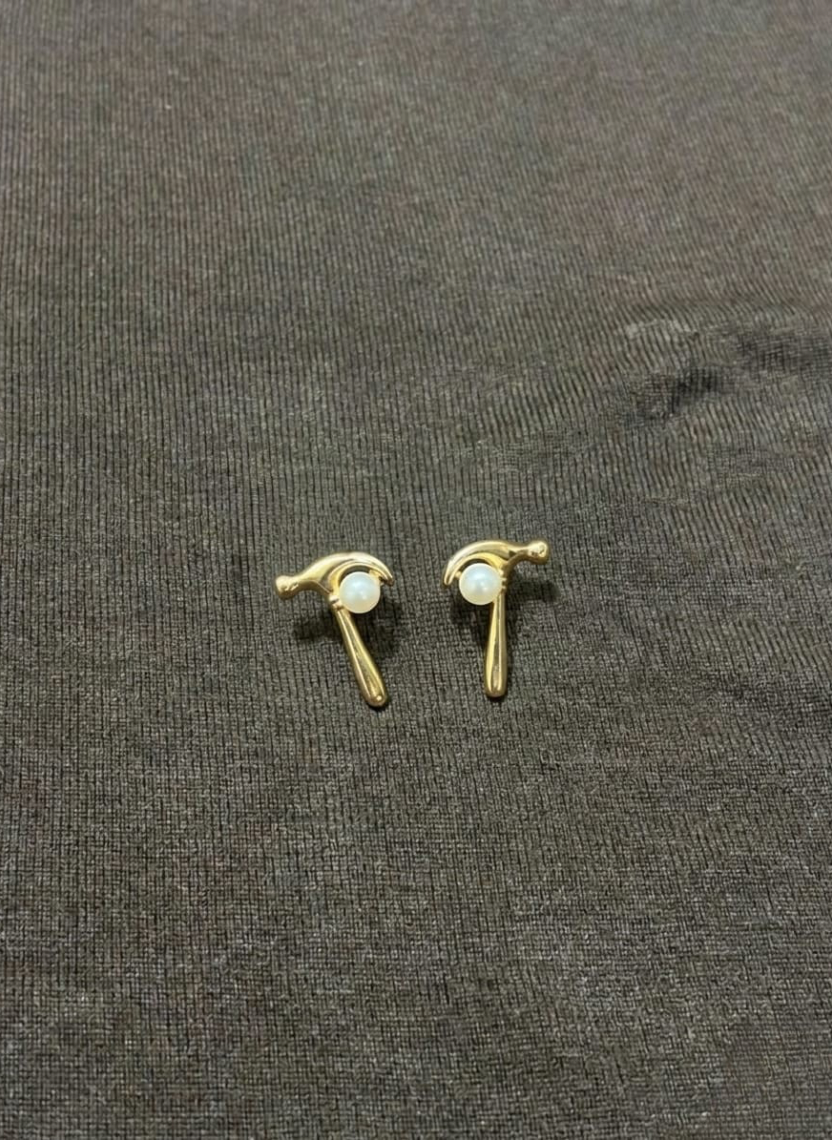 Pearl Twist Stud Earrings
