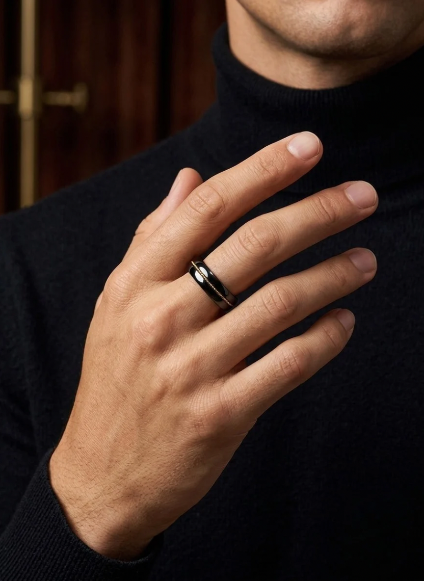 Midnight Gold Ring Men’s Ring