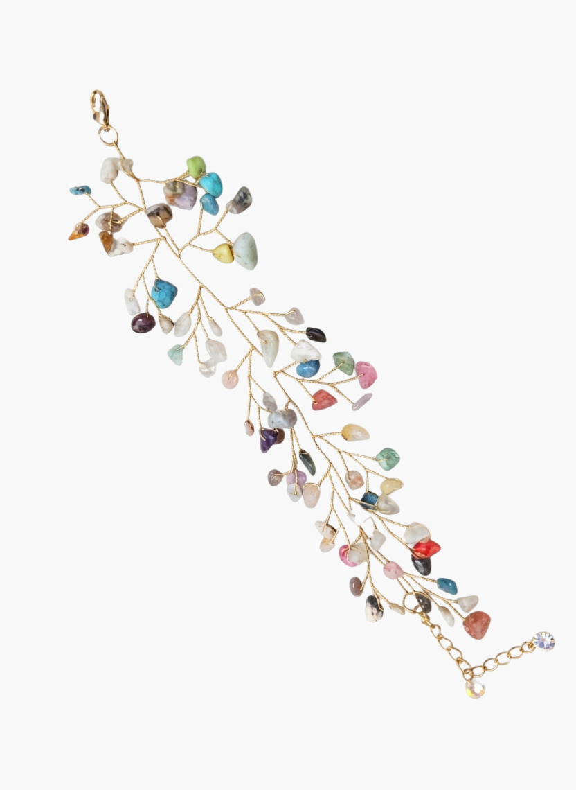 Raw Gemstone Branch Bracelet