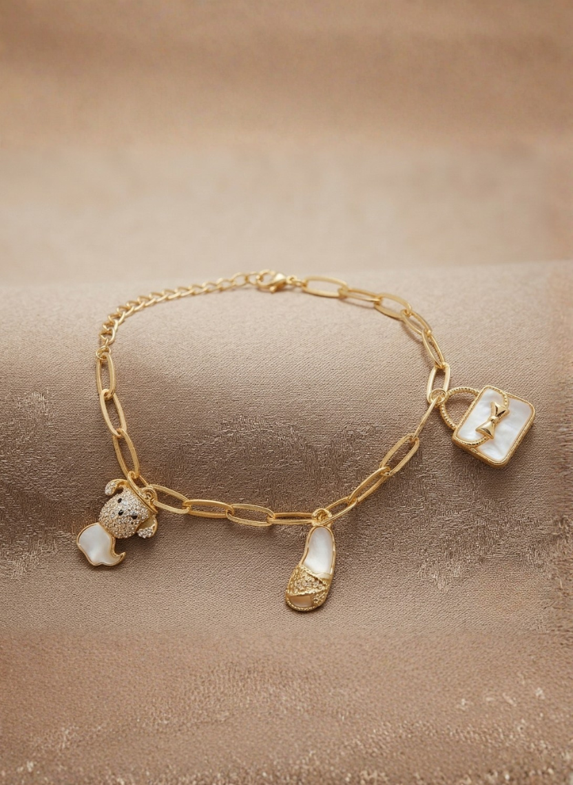Gold Classy Charm Bracelet