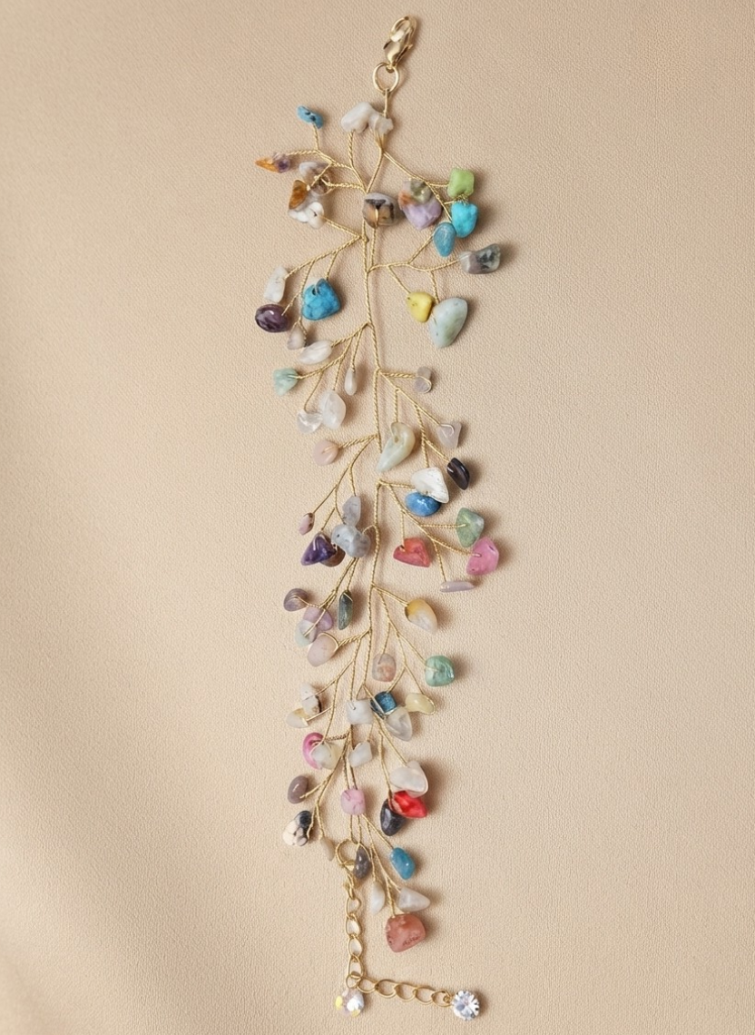 Raw Gemstone Branch Bracelet