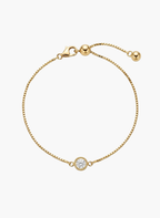 Gold Bezel Gemstone Bracelet