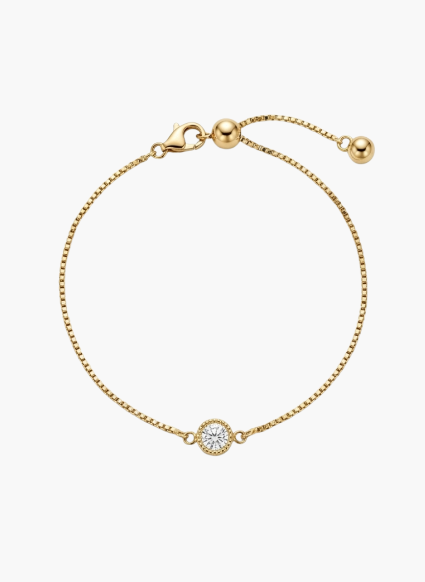 Gold Bezel Gemstone Bracelet