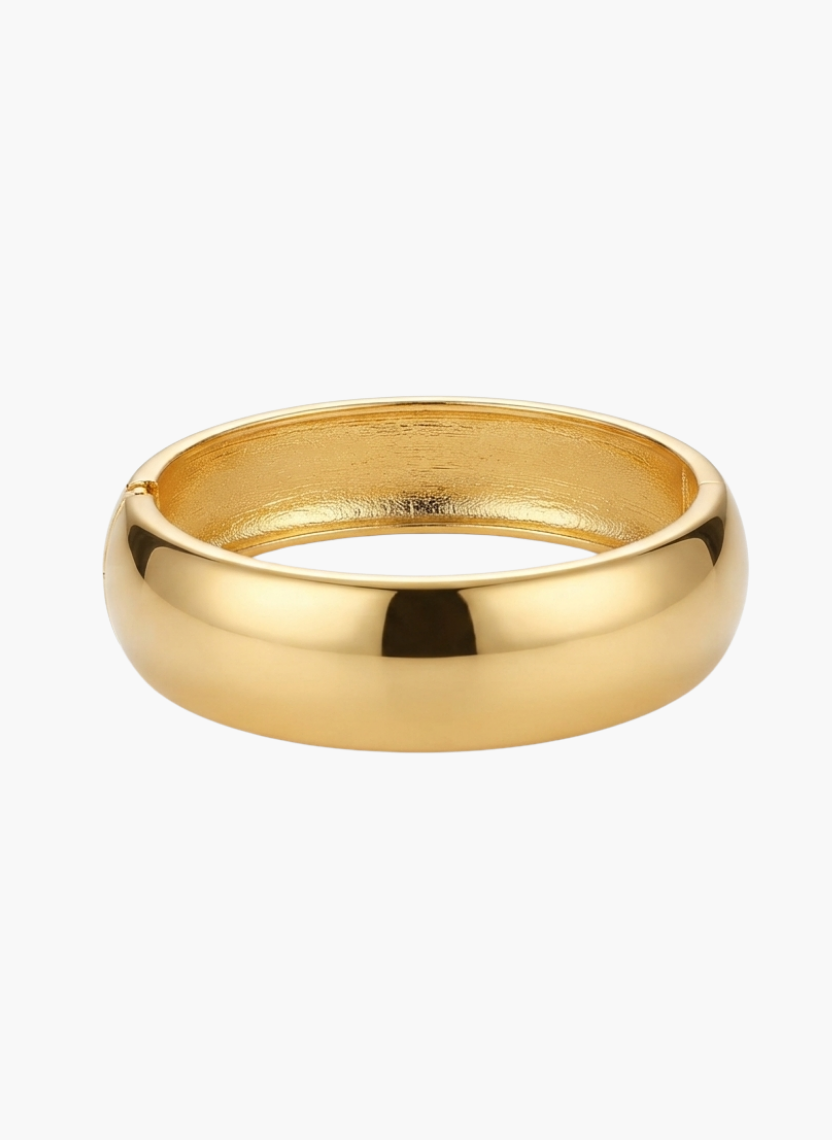 Gold Dome Hinged Kada