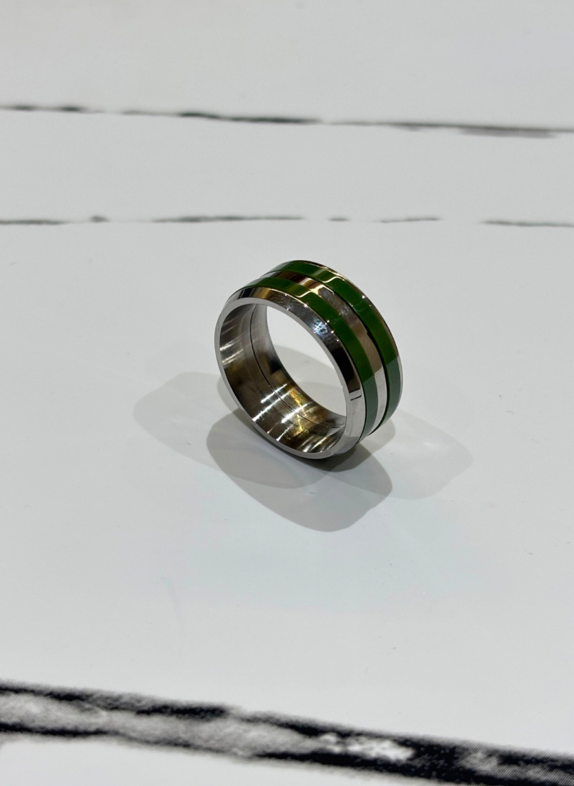 Emerald Line Ring Men’s Ring