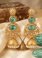 Kashmiri Royal Green Earrings