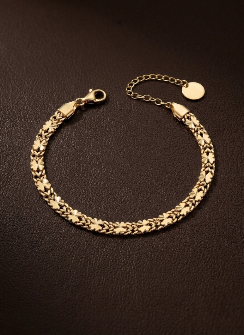 Gold Clover Chain Bracelet