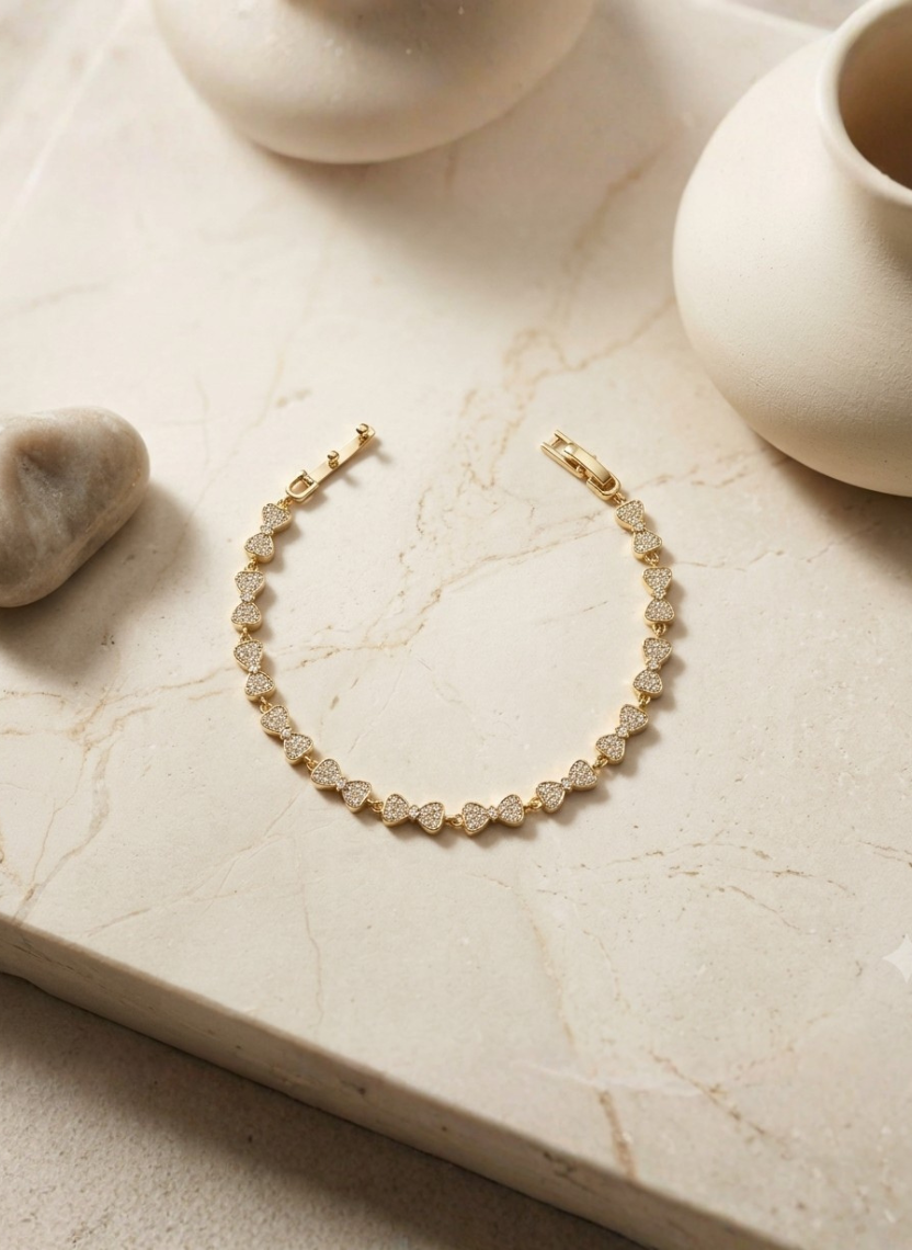 Gold Bow Link Bracelet
