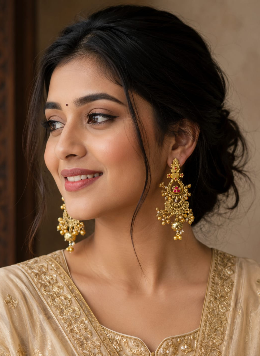 Royal Ruby Kashmiri Earrings