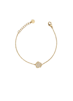 Gold Floral Charm Bracelet