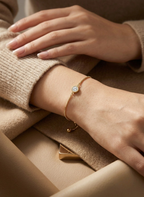 Gold Bezel Gemstone Bracelet