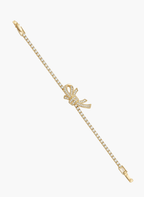 Gold Bow Tennis Bracelet