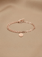 Rose Gold Smiley Charm Bracelet