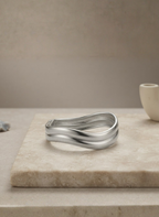 Silver Double Wave Kada