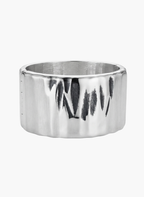Textured Silver Cuff Bracelet