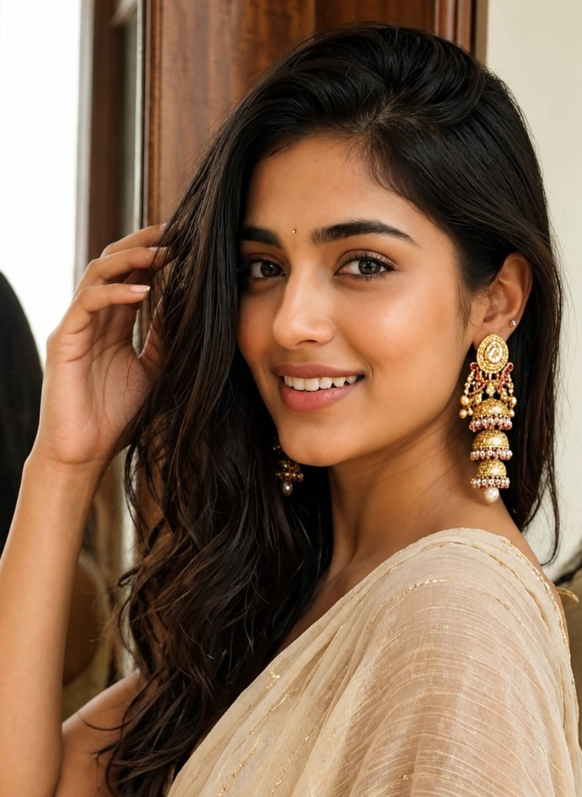 Golden Trio Kashmiri Earring