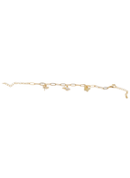 Gold Nature Charm Bracelet