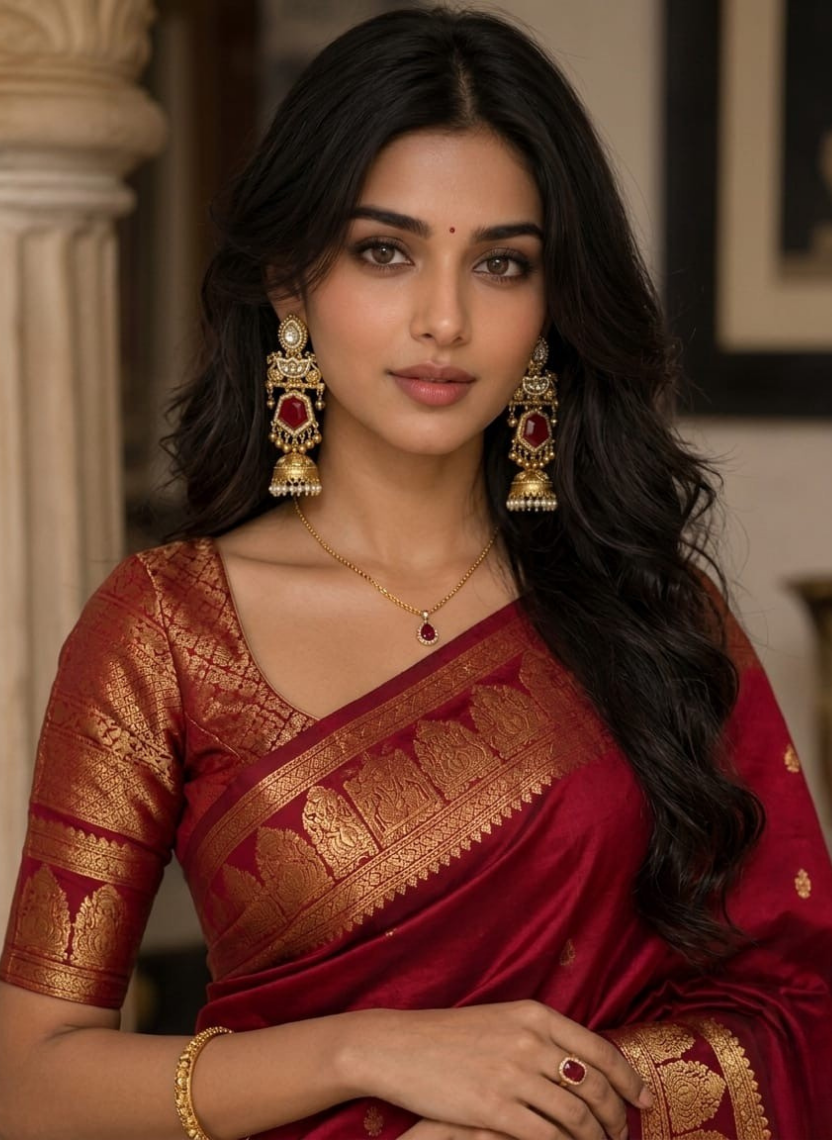 Royal Ruby Kashmiri Earring