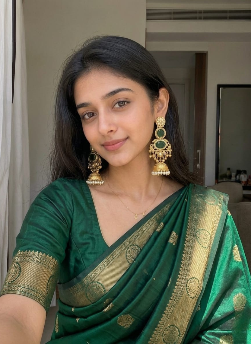 Royal Green Kashmiri Earring
