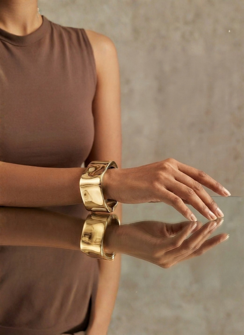 Chunky Gold Square Kada