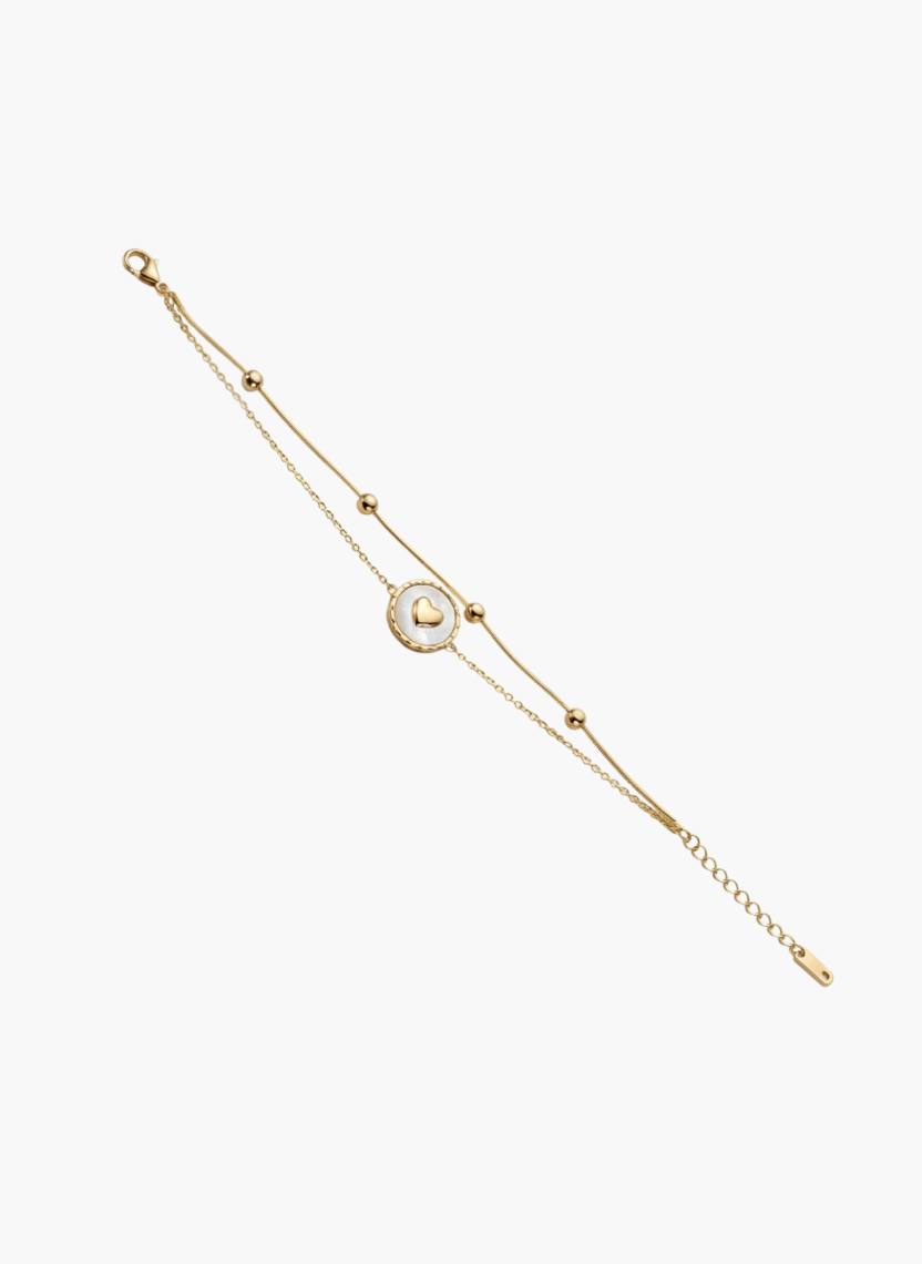 Gold Luna Heart Bracelet