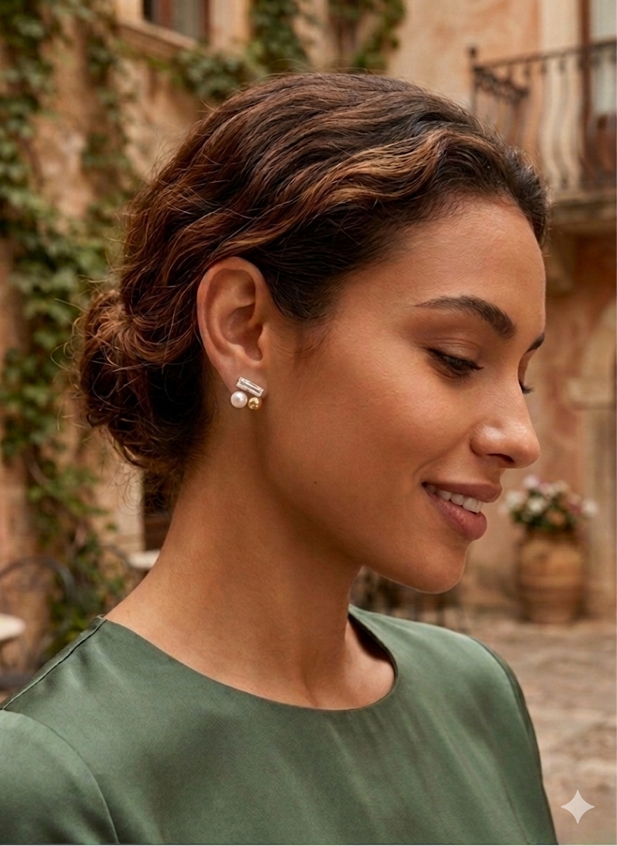 Elegant Pearl Stud Earrings