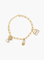 Gold Classy Charm Bracelet