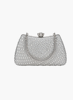 Silver Crystal Clutch