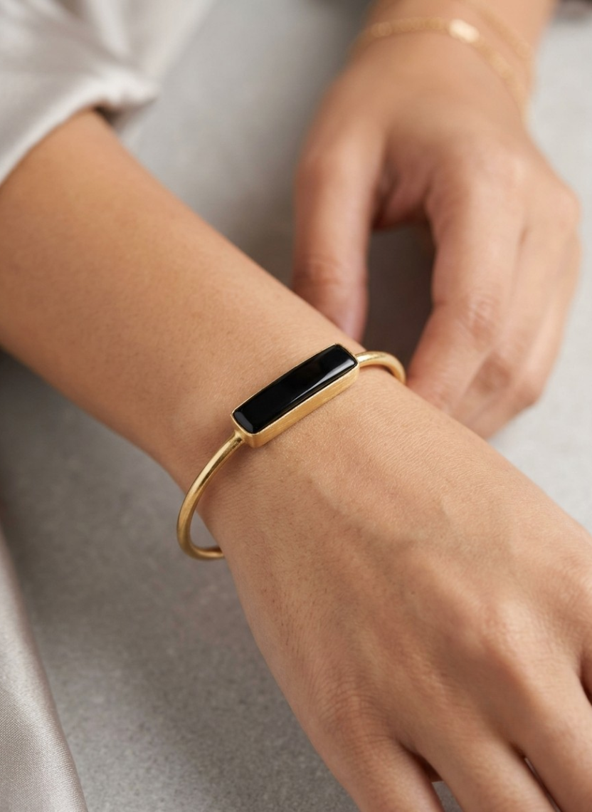 Gold Black Cuff