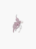 Pink Crystal Wing Brooch