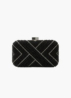 Black Beaded Clutch