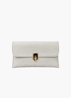 Textured Gold Lock Clutch