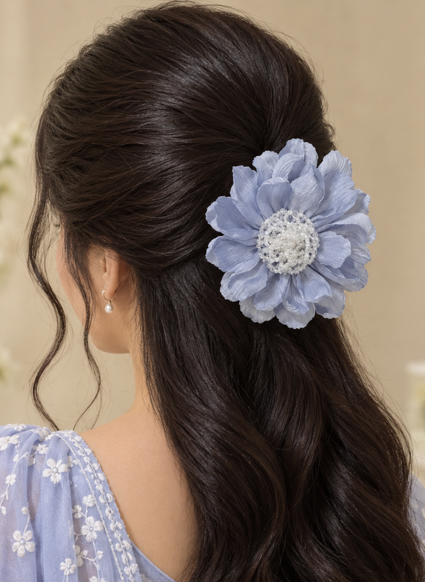 Floral Pearl Hair Clip