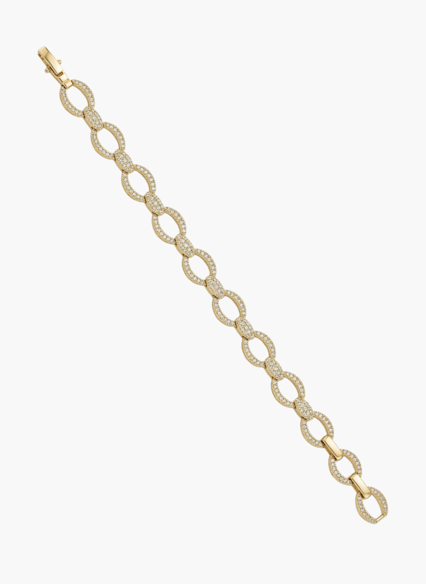 Gold Diamond Link Bracelet