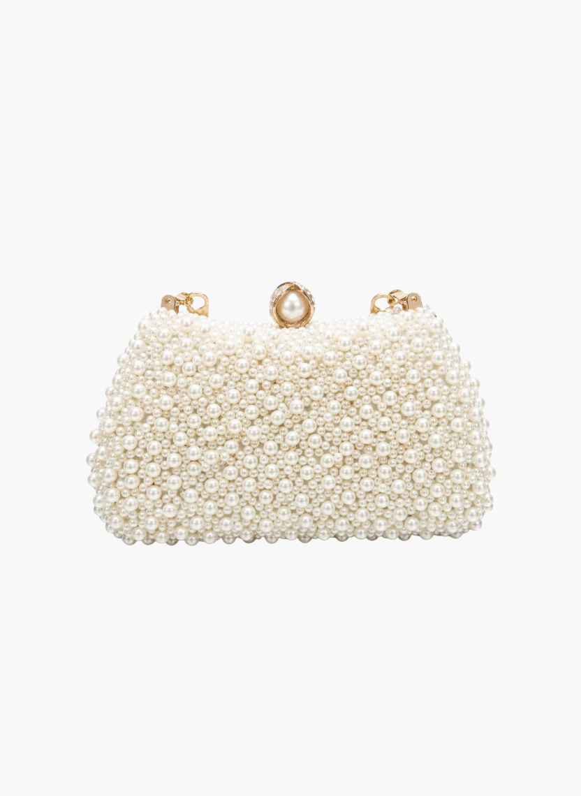 Pearl Beaded Clutch