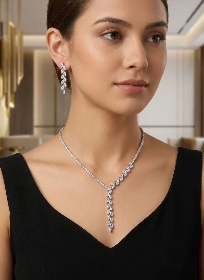 Silver Vine Jewelry Set