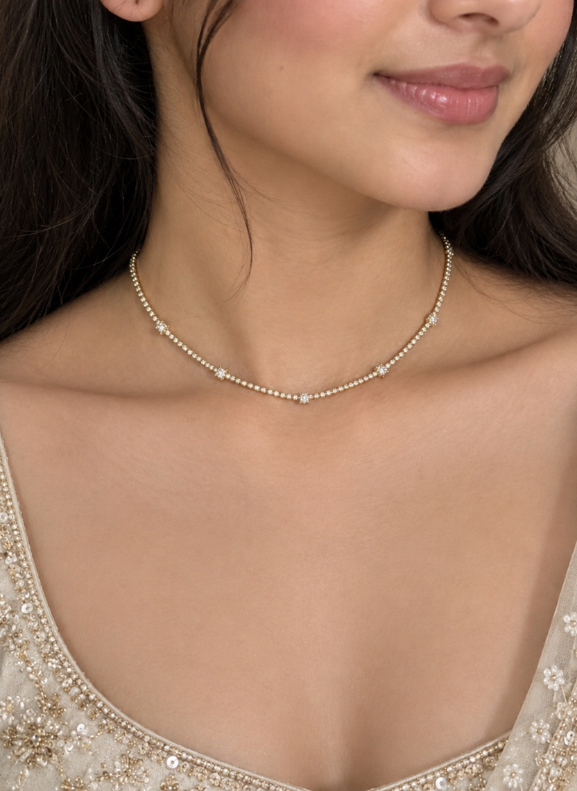 Dainty Crystal Tennis Necklace