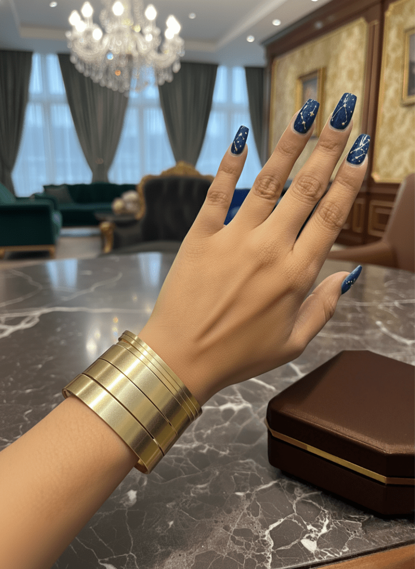 Architect Gold Cuff Bracelet - WEB-K-5 - Luxeria