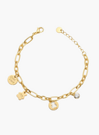 Gold Good Luck Charm Bracelet