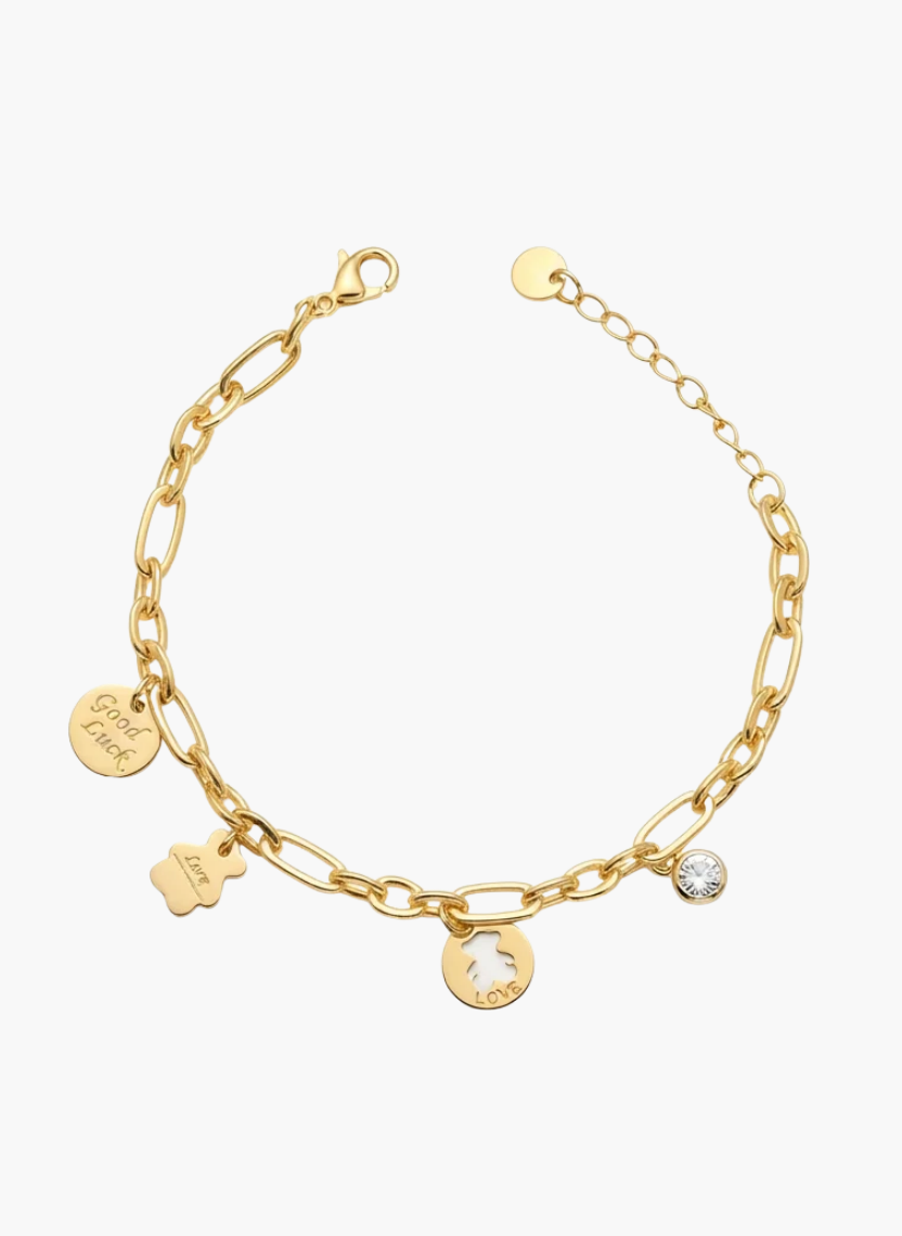 Gold Good Luck Charm Bracelet