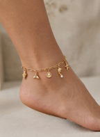 Gold Ocean Charm Anklet