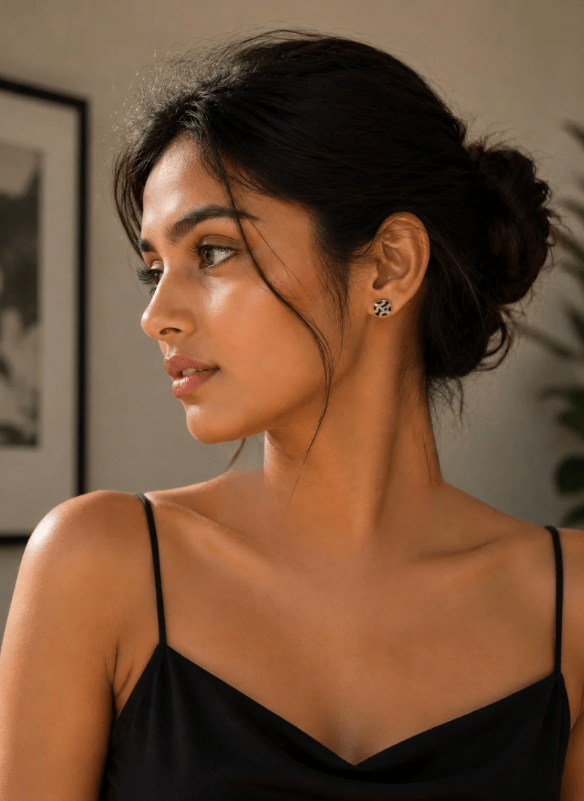 Chic Marble Stud Earrings - LAB-EAR-AA5 - Luxeria