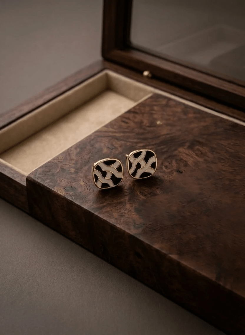 Chic Marble Stud Earrings - LAB-EAR-AA5 - Luxeria