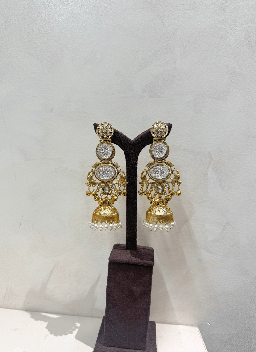 Classic Gold Kashmiri Earring - HOT-EAR-027-1 - Luxeria