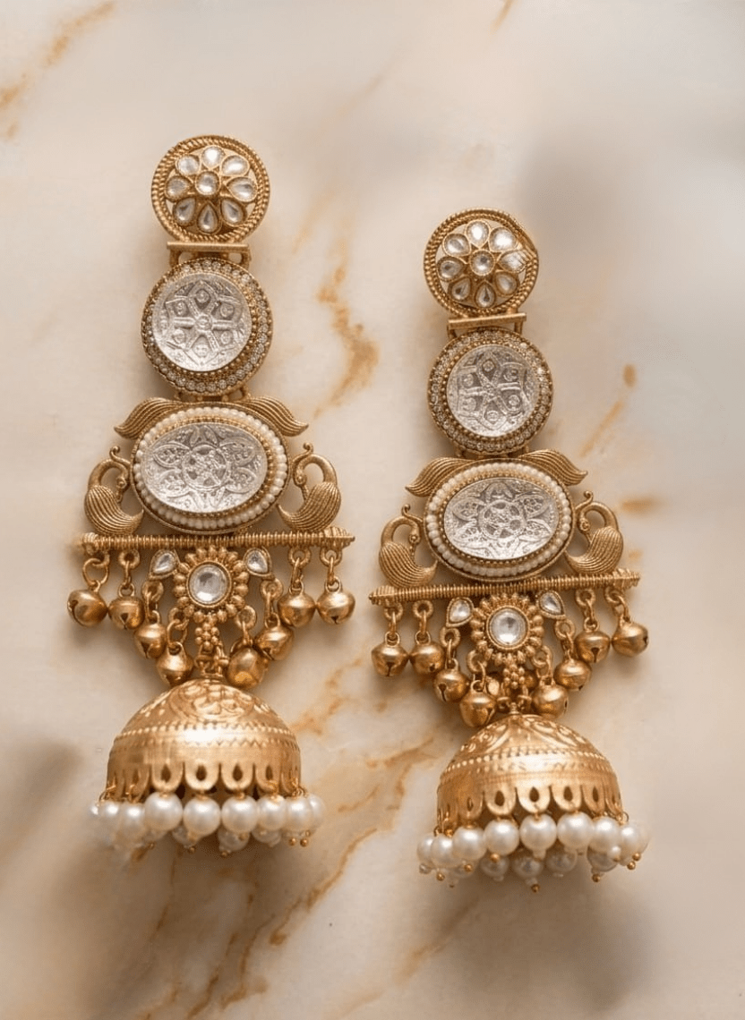 Classic Gold Kashmiri Earring - HOT-EAR-027-1 - Luxeria