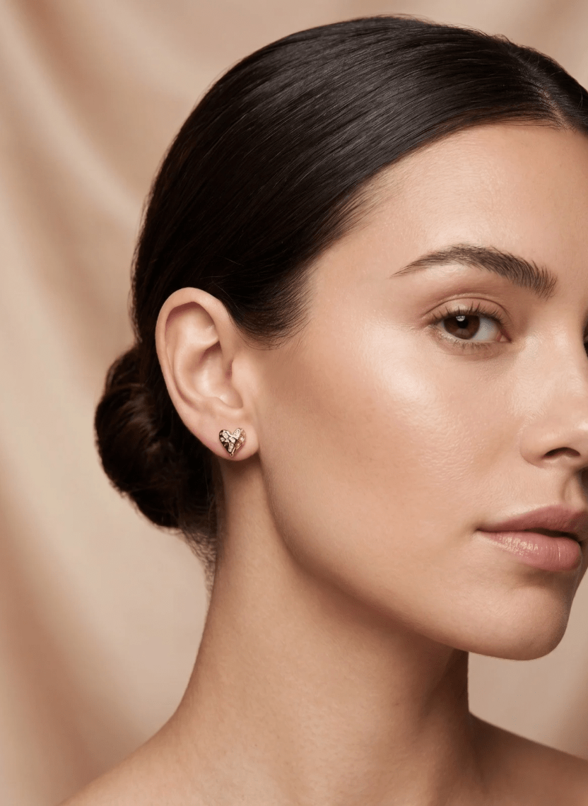 Dainty Heart Stud Earring - LUXEAR-AA3-7 - Luxeria
