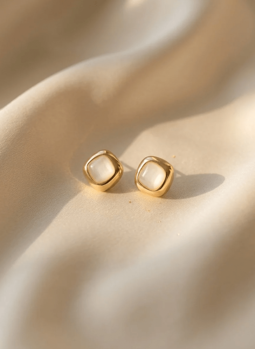 Elegant Pearl Stud Earrings - LUXEAR-AA20-2 - Luxeria